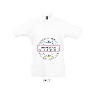 Finitions : Impression numérique quadri sur polo blanc enfant Sol's modèle Summer 2.
 Avantages : L'impression numérique haute définition avec blanc de soutien permet un rendu de couleur exceptionnel quel de soit la couleur du polo. 
Exemples d'uti... 